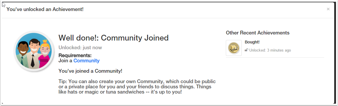 Your first achievement